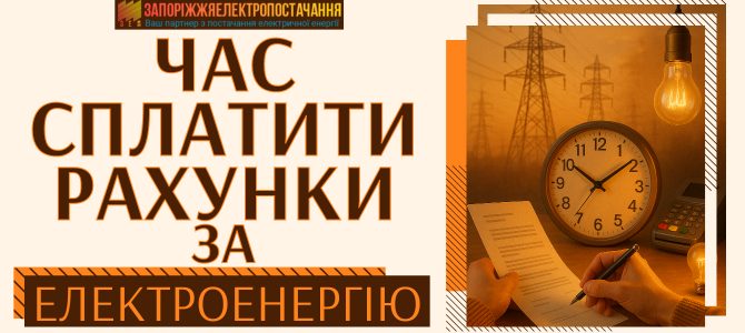 ЧАС СПЛАТИТИ РАХУНКИ ЗА ЕЛЕКТРОЕНЕРГІЮ ЧАС СПЛАТИТИ РАХУНКИ ЗА ЕЛЕКТРОЕНЕРГІЮ